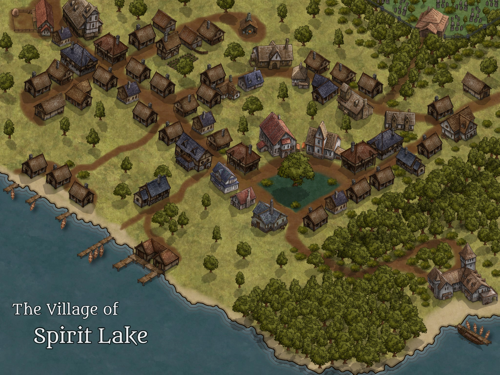 The Village of Spirit Lake Base Map Image